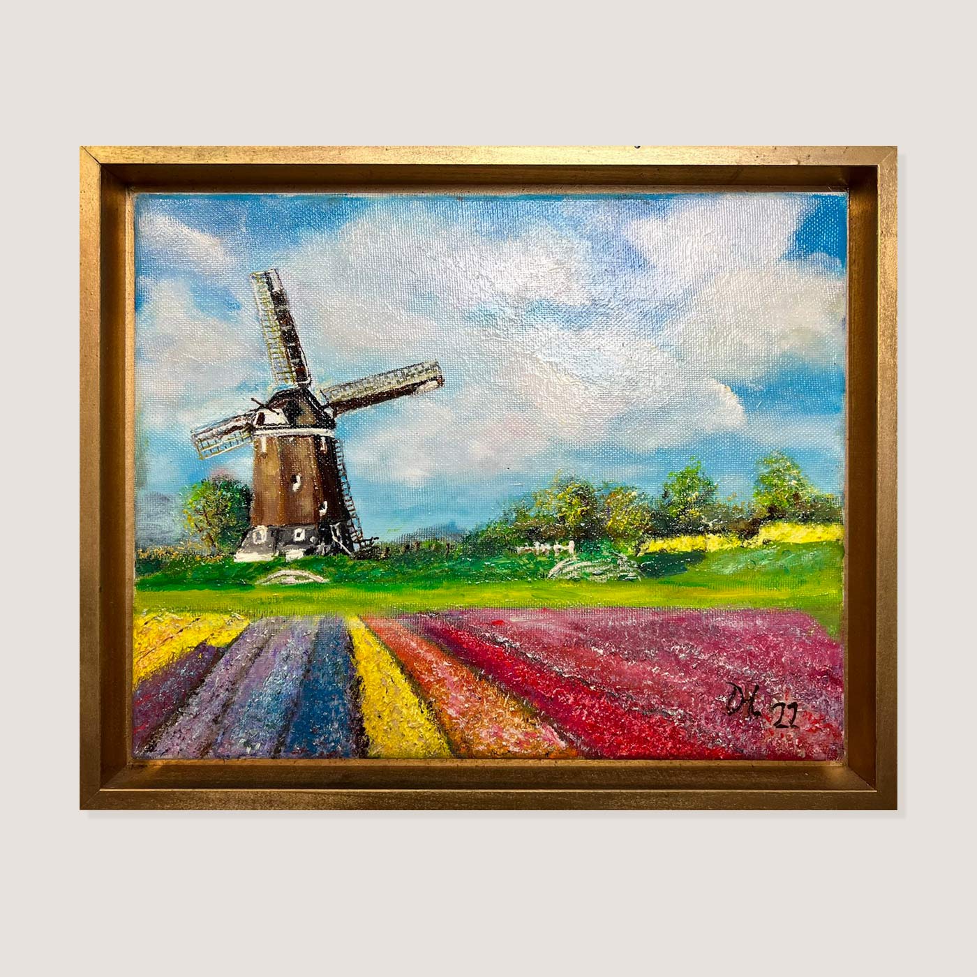Windmühle im Blumenmeer