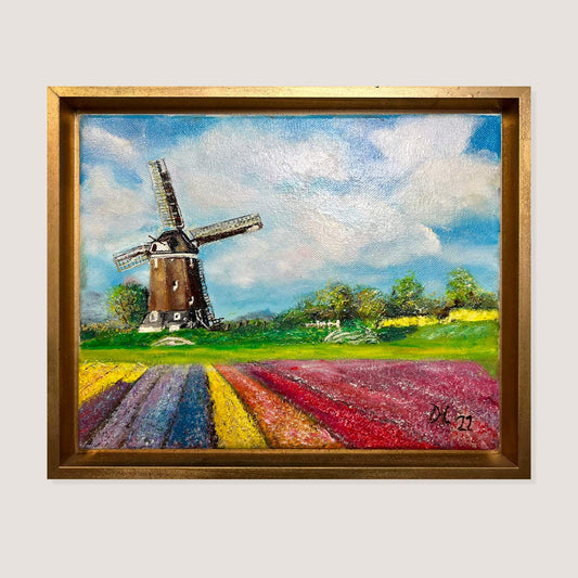 Windmühle im Blumenmeer